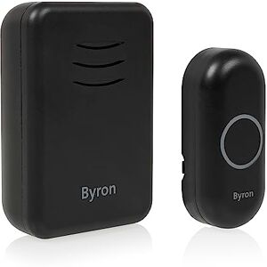 Byron Wireless Plug in Doorbell Set – 150 m Range – 16 Melodies – Black – DBY-22352BS Byron Wireless Plug in Doorbell Set – 150 m Range – 16 Melodies – Black – DBY-22352BS
