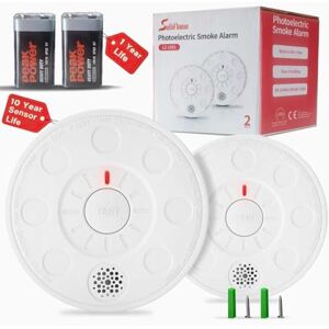 SafeFlame Smoke Alarm for Home, 2 Pack, Smoke Detectors with Test Silence Button Certified EN 14604:2005+AC:2008 Advanced 10 Year Optical Sensor, Low Battery Warning for Enhanced Home Safety SafeFlame Smoke Alarm for Home, 2 Pack, Smoke Detectors with Test Silence Button Certified EN 14604:2005+AC:2008 Advanced 10 Year Optical Sensor, Low Battery Warning for Enhanced Home Safety