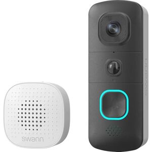 Swann 2K EVO Wireless Video Doorbell, Wi-Fi Security Camera, Shield Voice Assistent, Two-Way Audio, Motion Detection, Night Vision, Cloud Storage, Home Surveillance, SWIFI-SEVDBC-EU Swann 2K EVO Wireless Video Doorbell, Wi-Fi Security Camera, Shield Voice Assistent, Two-Way Audio, Motion Detection, Night Vision, Cloud Storage, Home Surveillance, SWIFI-SEVDBC-EU
