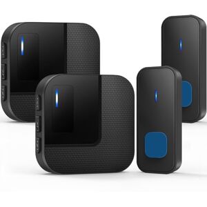 kabol Wireless Doorbell, Plug in 1000ft Long Range Door Bell Chime, IP65 Waterproof Electric Cordless Door Bell Kits, 55 Melodies, 5 Volume Levels, 2 Battery Operated Button and 2 Receivers kabol Wireless Doorbell, Plug in 1000ft Long Range Door Bell Chime, IP65 Waterproof Electric Cordless Door Bell Kits, 55 Melodies, 5 Volume Levels, 2 Battery Operated Button and 2 Receivers