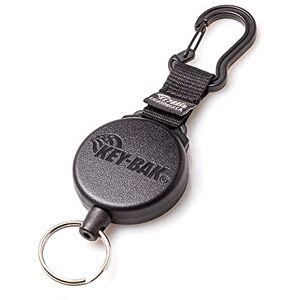 KEY-BAK SECURIT HD Retractable Keychain, 24" Stainless Steel Chain, 8 oz. Retraction, Durable Polycarbonate Case, Zinc Alloy Carabiner, Split Ring, Black KEY-BAK SECURIT HD Retractable Keychain, 24" Stainless Steel Chain, 8 oz. Retraction, Durable Polycarbonate Case, Zinc Alloy Carabiner, Split Ring, Black