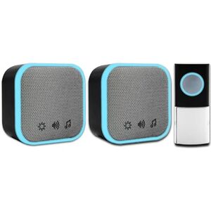 Uni-Com Wireless Portable & Plug-in Door Chime Set, 150m Operating Range, 30 Different Chimes, LED Chime Alert, Easy Install, Black Uni-Com Wireless Portable & Plug-in Door Chime Set, 150m Operating Range, 30 Different Chimes, LED Chime Alert, Easy Install, Black