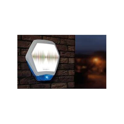 SD Fire Alarms Odyssey backlit external intruder alarm sounder White frame with blue lens SD Fire Alarms Odyssey backlit external intruder alarm sounder White frame with blue lens