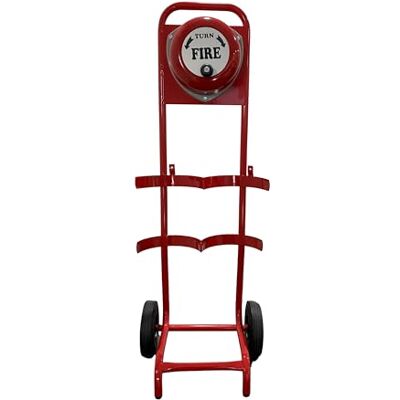 FireShield Double Fire Extinguisher Trolley With Rotary Alarm Hand Bell FireShield Double Fire Extinguisher Trolley With Rotary Alarm Hand Bell