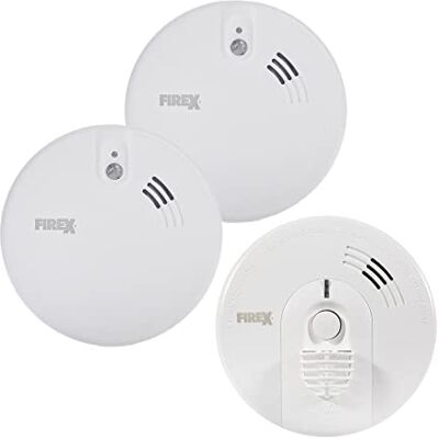 Kidde Firex KF Series Mains Powered Fire Alarms Kit (2 Smoke & 1 Heat) with Alkaline Back-up Battery Kidde Firex KF Series Mains Powered Fire Alarms Kit (2 Smoke & 1 Heat) with Alkaline Back-up Battery