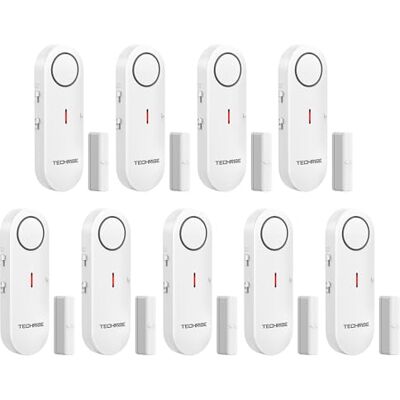 TechRise Door Alarm Sensor, Door Sensor for Home Security, 2-in-1 Alarm & Chime, 3-level Volume Control, Door Sensor Alarms for Home Security, for Child Safety, Home Shop Security (9 PCS) TechRise Door Alarm Sensor, Door Sensor for Home Security, 2-in-1 Alarm & Chime, 3-level Volume Control, Door Sensor Alarms for Home Security, for Child Safety, Home Shop Security (9 PCS)