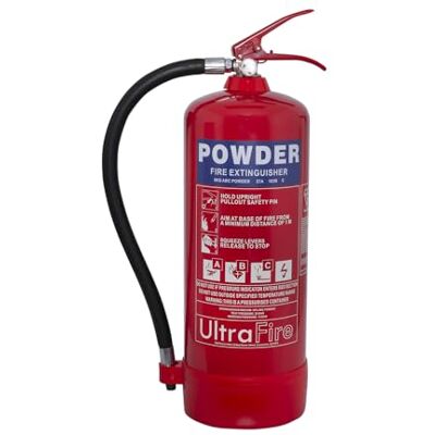 UltraFire 6kg Multi-Purpose Powder Fire Extinguisher with Wall Bracket UltraFire 6kg Multi-Purpose Powder Fire Extinguisher with Wall Bracket