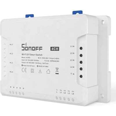 SONOFF 4CH R3 Smart Switch Wifi Wireless Switch Remote Control (Compatible with Google Alexa) + 9 in 1 Precision Screwdriver Kit SONOFF 4CH R3 Smart Switch Wifi Wireless Switch Remote Control (Compatible with Google Alexa) + 9 in 1 Precision Screwdriver Kit