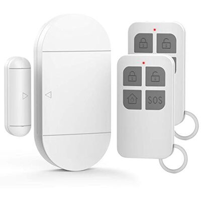 GuDoQi Door Alarm Sensor, Cordless Window Alarm with 2 Remote Controls GuDoQi Door Alarm Sensor, Cordless Window Alarm with 2 Remote Controls