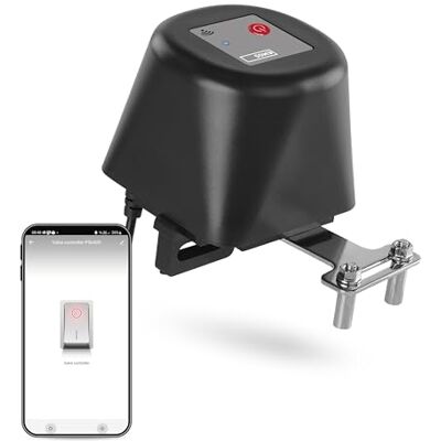EMOS GoSmart Smart Home Motorised Valve Closer for Water/Gas with App Zigbee Auto/Manual Control, Timer, Quiet Operation 12 V Power Supply Google Home, Alexa Compatible Black EMOS GoSmart Smart Home Motorised Valve Closer for Water/Gas with App Zigbee Auto/Manual Control, Timer, Quiet Operation 12 V Power Supply Google Home, Alexa Compatible Black