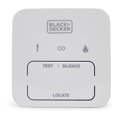 Black & Decker CONNECTED Alarm Control Unit For Black + Decker Connected Smoke, Heat + Carbon Monoxide Alarms. 10 YEAR BATTERY, Link up to 20 Alarms Wirelessly Black & Decker CONNECTED Alarm Control Unit For Black + Decker Connected Smoke, Heat + Carbon Monoxide Alarms. 10 YEAR BATTERY, Link up to 20 Alarms Wirelessly