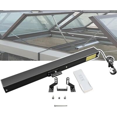 LLOZoo Electric Window Opener Drive (24V), Chain Window Opener, 300mm-700mm Stroke, with Remote Control, Idle Speed: 10Mm/s, for Roof Window Greenhouse,600mm,C LLOZoo Electric Window Opener Drive (24V), Chain Window Opener, 300mm-700mm Stroke, with Remote Control, Idle Speed: 10Mm/s, for Roof Window Greenhouse,600mm,C