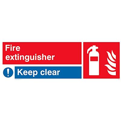 Viking Pack of five Fire Extinguisher Keep Clear Sign 300x100mm L31 Viking Pack of five Fire Extinguisher Keep Clear Sign 300x100mm L31