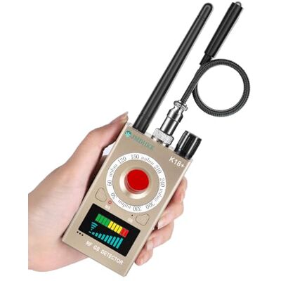JMDHKK K18+ Hidden Camera Detector, Spy Camera Finder, Bug Detector, Magnetic Field Detector, Listening Device Detector – Privacy Protection Tool for Home, Office, Hotel, and Travel Security(Gold) JMDHKK K18+ Hidden Camera Detector, Spy Camera Finder, Bug Detector, Magnetic Field Detector, Listening Device Detector – Privacy Protection Tool for Home, Office, Hotel, and Travel Security(Gold)