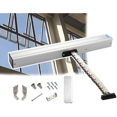 LLOZoo 24V Electric Chain Window Opener with Remote Control and Switch Motorized Opener Automatic for Skylight Window Greenhouse and Roof Vent, Stroke: 300mm-1000mm,400mm LLOZoo 24V Electric Chain Window Opener with Remote Control and Switch Motorized Opener Automatic for Skylight Window Greenhouse and Roof Vent, Stroke: 300mm-1000mm,400mm