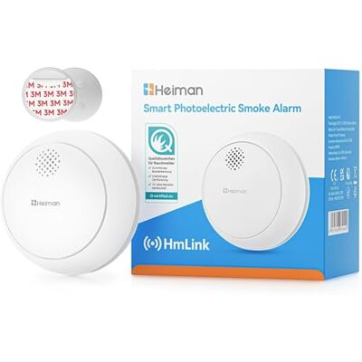 HEIMAN Wireless Smoke Alarm for Home, 10-Year Battery & Magnetic Holder Smoke Detector Q-Label & EN 14604 Certified, Networkable Fire Alarm, Living Room, Bedroom HEIMAN Wireless Smoke Alarm for Home, 10-Year Battery & Magnetic Holder Smoke Detector Q-Label & EN 14604 Certified, Networkable Fire Alarm, Living Room, Bedroom