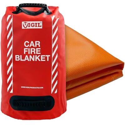 Vigil Lithium Fire Blanket for Cars 8m x 6m Fibreglass Blankets for All Varieties of Cars, Suitable for Car Parks, Road Tunnels, Petrol Stations and More Vigil Lithium Fire Blanket for Cars 8m x 6m Fibreglass Blankets for All Varieties of Cars, Suitable for Car Parks, Road Tunnels, Petrol Stations and More