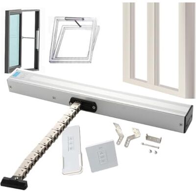 LLOZoo Electric Chain Window Opener Actuator, Automatic Window Opener, Stroke 300mm-1000mm, for Skylight Window Greenhouse and Roof Vent (Color : 24V Motor+Remote+Switch),400mm LLOZoo Electric Chain Window Opener Actuator, Automatic Window Opener, Stroke 300mm-1000mm, for Skylight Window Greenhouse and Roof Vent (Color : 24V Motor+Remote+Switch),400mm