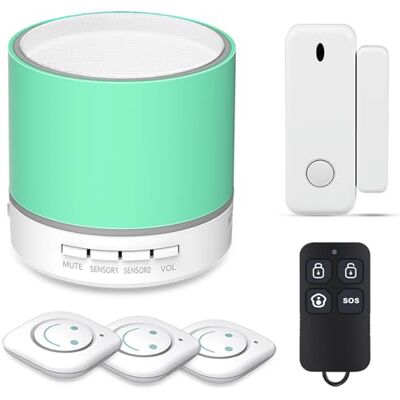 HOIDURY Toddler Door Alarm, Bedroom Call Bell for Children Who Wake Crying and are Afraid to Leave the Room at Night. Tapping the Bedside Sensor to Alert Parents, No Pressing Needed. Chime and Light Alerts HOIDURY Toddler Door Alarm, Bedroom Call Bell for Children Who Wake Crying and are Afraid to Leave the Room at Night. Tapping the Bedside Sensor to Alert Parents, No Pressing Needed. Chime and Light Alerts