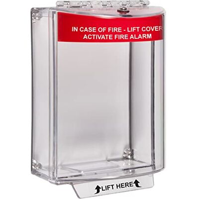 STI Universal Stopper, -13120FR, Safety Technology International, Alarmed Polycarbonate Call Point Cover, MCP Protector, Fire Alarm Cover, Surface Mount, Fire Red Hood Sounder STI Universal Stopper, -13120FR, Safety Technology International, Alarmed Polycarbonate Call Point Cover, MCP Protector, Fire Alarm Cover, Surface Mount, Fire Red Hood Sounder