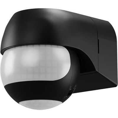 Goobay 2-Range Motion Sensor Outdoor IP44, 2 Sensors 180° & 360° Anti-Creep Protection, 12 m Detection Range, Tilting & Swivelling, Surface-Mounted Light Switch Replacement for LED 600 W Black 79597 Goobay 2-Range Motion Sensor Outdoor IP44, 2 Sensors 180° & 360° Anti-Creep Protection, 12 m Detection Range, Tilting & Swivelling, Surface-Mounted Light Switch Replacement for LED 600 W Black 79597