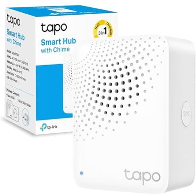Tapo H100 Smart Hub with Chime, Works with Doorbell Camera, Smart Switch, Button and Sensor,Whole-Home Coverage,Connect Up to 64 Devices,19 Ringtones,Energy-Efficient, Quick and Easy Setup Tapo H100 Smart Hub with Chime, Works with Doorbell Camera, Smart Switch, Button and Sensor,Whole-Home Coverage,Connect Up to 64 Devices,19 Ringtones,Energy-Efficient, Quick and Easy Setup