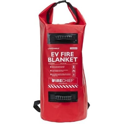 Firechief LithShield Tough EV Fire Blanket 6 x 8m with Red Backpack (FEVBT608) DIN 91489 Certified Withstands Up to 1300°C For Cars, SUVs & EVs Lightweight & Easy to Use 5-Year Warranty Firechief LithShield Tough EV Fire Blanket 6 x 8m with Red Backpack (FEVBT608) DIN 91489 Certified Withstands Up to 1300°C For Cars, SUVs & EVs Lightweight & Easy to Use 5-Year Warranty