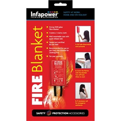 Infapower INFA-X012 1m Wall Mountable Glass Fibre Fire Blanket with 10-Year Warranty Infapower INFA-X012 1m Wall Mountable Glass Fibre Fire Blanket with 10-Year Warranty