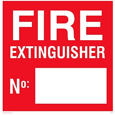 Viking Pack of five Fire Extinguisher Number Sign 200x200mm S20 Viking Pack of five Fire Extinguisher Number Sign 200x200mm S20