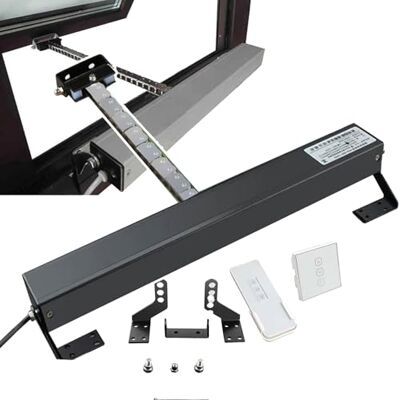 LLOZoo Electric Window Opener Drive (24V), Chain Window Opener, 300mm-700mm Stroke, with Remote Control, Idle Speed: 10Mm/s, for Roof Window Greenhouse,300mm,A LLOZoo Electric Window Opener Drive (24V), Chain Window Opener, 300mm-700mm Stroke, with Remote Control, Idle Speed: 10Mm/s, for Roof Window Greenhouse,300mm,A