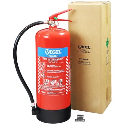 Vigil Dry Powder Fire Extinguisher 9kg ABC Fire Extinguisher with Bracket Vigil Dry Powder Fire Extinguisher 9kg ABC Fire Extinguisher with Bracket