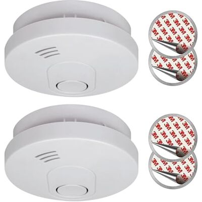 ELRO FS1510 2-Piece Smoke Alarm Set Magnetic Mounting Kit 10-Year Battery Compliant with European Standard EN14604 White Set of 2 ELRO FS1510 2-Piece Smoke Alarm Set Magnetic Mounting Kit 10-Year Battery Compliant with European Standard EN14604 White Set of 2