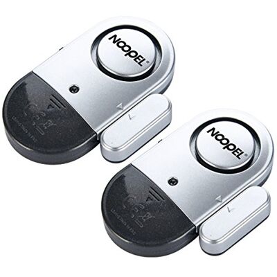 Noopel Door Alarm Sensor, 120dB Window Alarms for Home Security, Ultra-Slim Wireless Magnetic Sensor Burglar Alarm with Batteries included for House, Flat, Shop, Office & Garage, 2 Pack Noopel Door Alarm Sensor, 120dB Window Alarms for Home Security, Ultra-Slim Wireless Magnetic Sensor Burglar Alarm with Batteries included for House, Flat, Shop, Office & Garage, 2 Pack