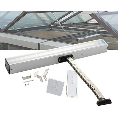 LLOZoo Electric Window Opener Actuator (24V), Electric Chain Window Opener Actuator, 300mm-800mm Stroke, with Remote Control + Switch, for Skylight Window Greenhouse/Roof Vent,700mm LLOZoo Electric Window Opener Actuator (24V), Electric Chain Window Opener Actuator, 300mm-800mm Stroke, with Remote Control + Switch, for Skylight Window Greenhouse/Roof Vent,700mm