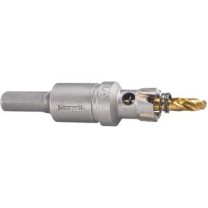 Starrett Tungsten Carbide Tipped Hole Saw SM16 Sheet Metal Cutter With Arbor & Pilot Drill Bit For Drilling Stainless Steel Aluminum Alloy 16MM Starrett Tungsten Carbide Tipped Hole Saw SM16 Sheet Metal Cutter With Arbor & Pilot Drill Bit For Drilling Stainless Steel Aluminum Alloy 16MM