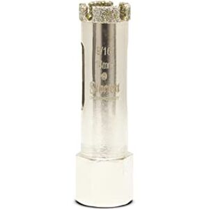 Starrett Diamond Grit Hole Saw D0096 Ceramic and Tile Drill Cutter For Brick Glass Marble Slate Stone Porcelain 14mm (9/16 inch) Starrett Diamond Grit Hole Saw D0096 Ceramic and Tile Drill Cutter For Brick Glass Marble Slate Stone Porcelain 14mm (9/16 inch)