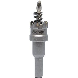 Starrett Tungsten Carbide Tipped Hole Saw SM22 Sheet Metal Cutter With Arbor & Pilot Drill Bit For Drilling Stainless Steel Aluminum Alloy 22 mm Starrett Tungsten Carbide Tipped Hole Saw SM22 Sheet Metal Cutter With Arbor & Pilot Drill Bit For Drilling Stainless Steel Aluminum Alloy 22 mm