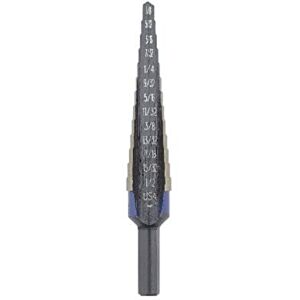 IRWIN Tools 10231CB Unibit 1/32-Inch 13-Steps Cobalt Alloy Steel Step Drill Bit, Black IRWIN Tools 10231CB Unibit 1/32-Inch 13-Steps Cobalt Alloy Steel Step Drill Bit, Black