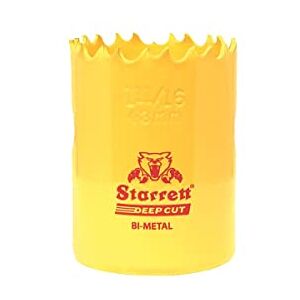 Starrett Deep Cut Hole Saw DCH1116 Heavy Duty Bi-Metal with Extra Cobalt HSS Teeth For Metals Wood Cast Iron Fibreglass Plastic Materials 43mm Starrett Deep Cut Hole Saw DCH1116 Heavy Duty Bi-Metal with Extra Cobalt HSS Teeth For Metals Wood Cast Iron Fibreglass Plastic Materials 43mm