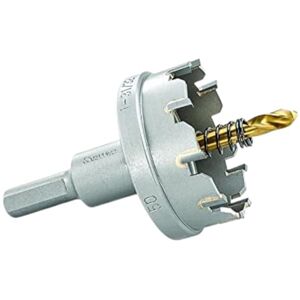 Starrett Tungsten Carbide Tipped Hole Saw SM50 Sheet Metal Cutter With Arbor & Pilot Drill Bit For Drilling Stainless Steel Aluminum Alloy 50 mm Starrett Tungsten Carbide Tipped Hole Saw SM50 Sheet Metal Cutter With Arbor & Pilot Drill Bit For Drilling Stainless Steel Aluminum Alloy 50 mm
