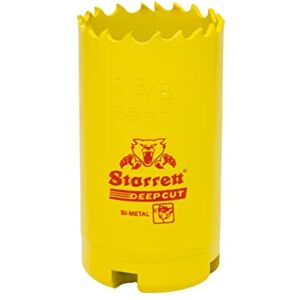 Starrett Deep Cut Hole Saw DCH0138 Heavy Duty Bi-Metal with Extra Cobalt HSS Teeth For Metals Wood Cast Iron Fibreglass Plastic Materials 35mm Starrett Deep Cut Hole Saw DCH0138 Heavy Duty Bi-Metal with Extra Cobalt HSS Teeth For Metals Wood Cast Iron Fibreglass Plastic Materials 35mm