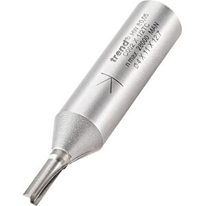 Trend CraftPro Straight Two Flute Router Cutter Bit, 1/2 Inch Shank, 4mm Cut Diameter & 11.1mm Cut Length, Tungsten Carbide Tipped, C002X1/2TC Trend CraftPro Straight Two Flute Router Cutter Bit, 1/2 Inch Shank, 4mm Cut Diameter & 11.1mm Cut Length, Tungsten Carbide Tipped, C002X1/2TC