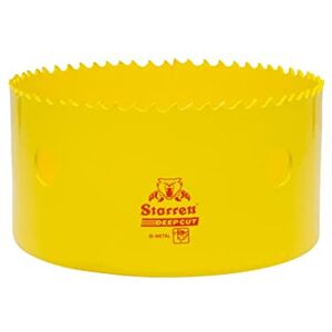 Starrett Deep Cut Hole Saw DCH0414 Heavy Duty Bi-Metal with Extra Cobalt HSS Teeth For Metals Wood Cast Iron Fibreglass Plastic Materials 108mm Starrett Deep Cut Hole Saw DCH0414 Heavy Duty Bi-Metal with Extra Cobalt HSS Teeth For Metals Wood Cast Iron Fibreglass Plastic Materials 108mm