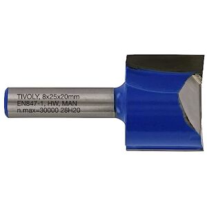 Tivoly XT60642067847 Straight Router Bits 2 Diamond Cut Cutters Diameter 25 mm, Blue Tivoly XT60642067847 Straight Router Bits 2 Diamond Cut Cutters Diameter 25 mm, Blue