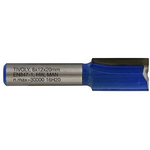 Tivoly XT60642067837 Straight Router Bits 2 Diamond Cut Cutters Diameter 12 mm, Blue Tivoly XT60642067837 Straight Router Bits 2 Diamond Cut Cutters Diameter 12 mm, Blue
