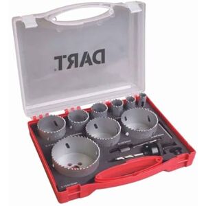DART 14 Piece HSS Bi-metal Holesaw Set Hole Cutter Core Drill Bits for Power Drills Bi-metal Hole Saw Suitable as Plasterboard Metal and Plastic Hole Cutter/Timber Hole Saw/Desk Hole Saw/Downlight DART 14 Piece HSS Bi-metal Holesaw Set Hole Cutter Core Drill Bits for Power Drills Bi-metal Hole Saw Suitable as Plasterboard Metal and Plastic Hole Cutter/Timber Hole Saw/Desk Hole Saw/Downlight