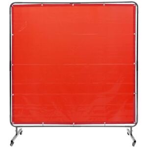 VEVOR Welding Screen with Frame, 6' x 6' Welding Curtain Screen, Flame-Resistant Vinyl Welding Protection Screen on 4 Swivel Wheels (2 Lockable), Moveable & Professional for Workshop/Industrial, Red VEVOR Welding Screen with Frame, 6' x 6' Welding Curtain Screen, Flame-Resistant Vinyl Welding Protection Screen on 4 Swivel Wheels (2 Lockable), Moveable & Professional for Workshop/Industrial, Red