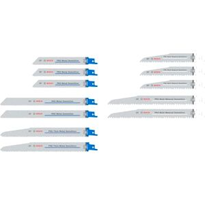 Bosch 12x PRO Demolition Reciprocating Saw Blade Set, 12 pcs (for Metal Pipes and Profiles, Non-Ferrous Metals, Length mm, Professional Accessory Reciprocating Saw) Bosch 12x PRO Demolition Reciprocating Saw Blade Set, 12 pcs (for Metal Pipes and Profiles, Non-Ferrous Metals, Length mm, Professional Accessory Reciprocating Saw)