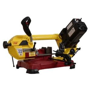 Starrett Portable Benchtop Bandsaw Machine, 230V, Automatic & Manual Functions, Straight & Mitre Cuts, Variable Speed, Yellow Starrett Portable Benchtop Bandsaw Machine, 230V, Automatic & Manual Functions, Straight & Mitre Cuts, Variable Speed, Yellow