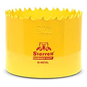 Starrett Deep Cut Hole Saw DCH0278 Heavy Duty Bi-Metal with Extra Cobalt HSS Teeth For Metals Wood Cast Iron Fibreglass Plastic Materials 73mm Starrett Deep Cut Hole Saw DCH0278 Heavy Duty Bi-Metal with Extra Cobalt HSS Teeth For Metals Wood Cast Iron Fibreglass Plastic Materials 73mm